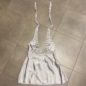 Victoria's Secret Sequined Gray Teddy